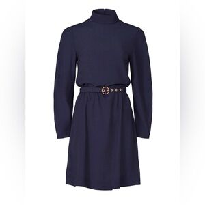 See by Chloe Belted Mock Neck Dress